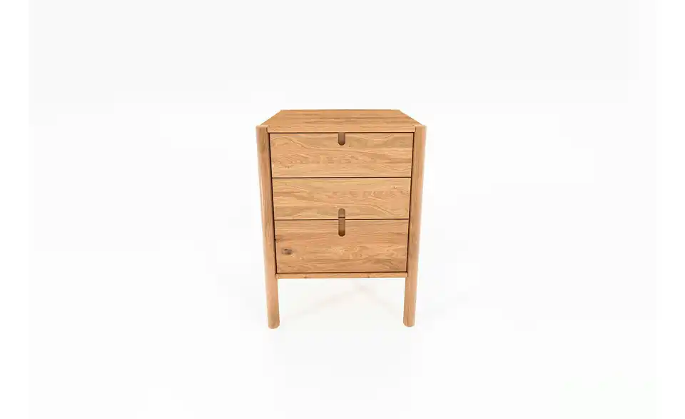 Nachttisch hoch mit 2 Schüben, Frontansicht