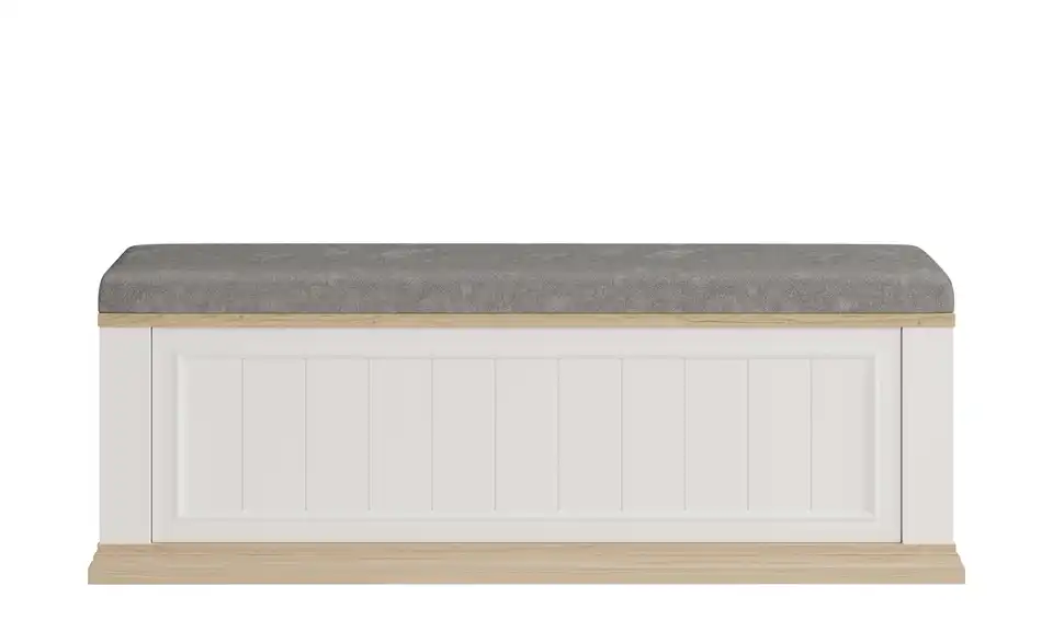 Bettbank mit Stauraum, Frontansicht