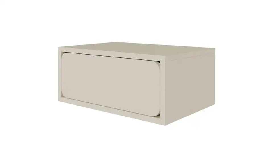 Selsey Nachtkommode hängend in beige, Perspektive