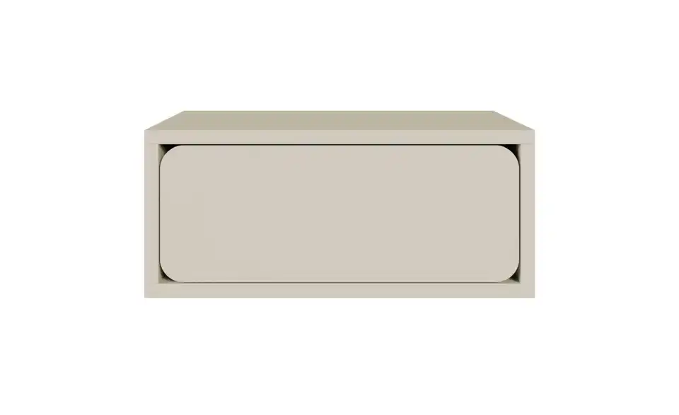 Selsey Nachtkommode hängend in beige, Frontansicht