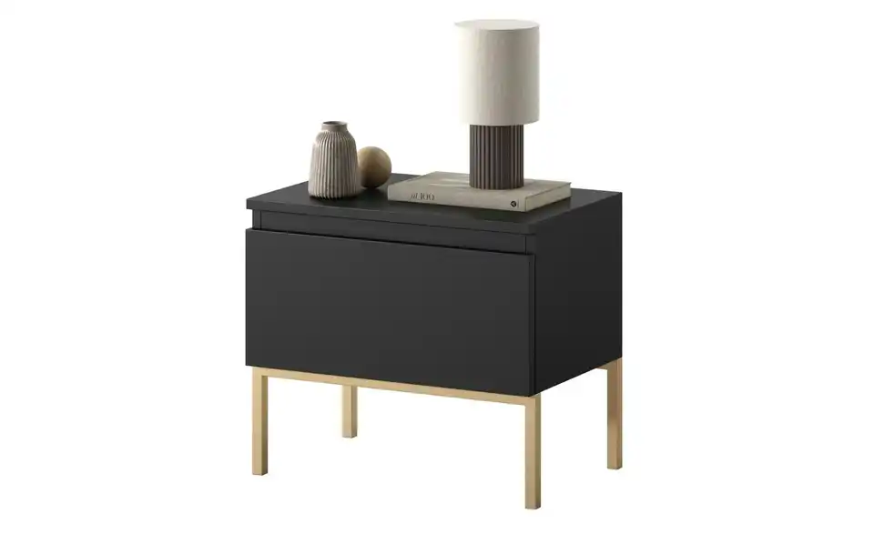 Selsey Nachtkommode mit goldenem Kufengestell, in Wohnsituation