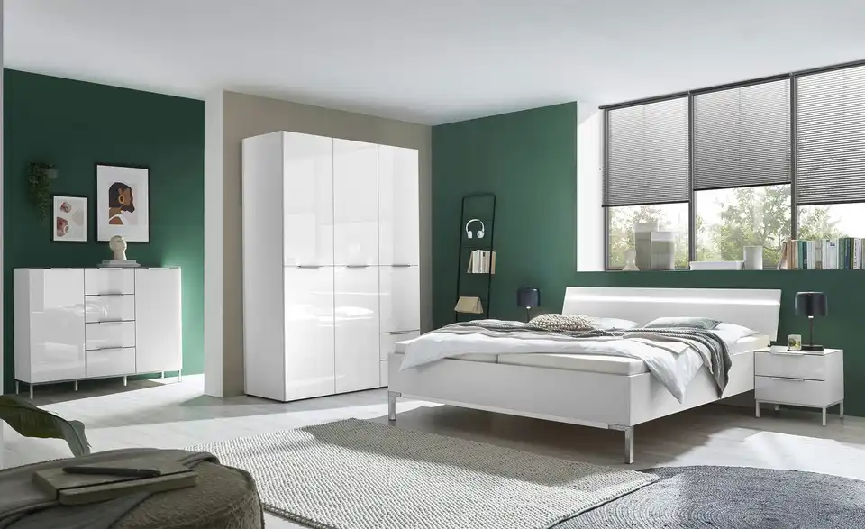 Nachtkommode mit 2 Schüben, in Wohnsituation