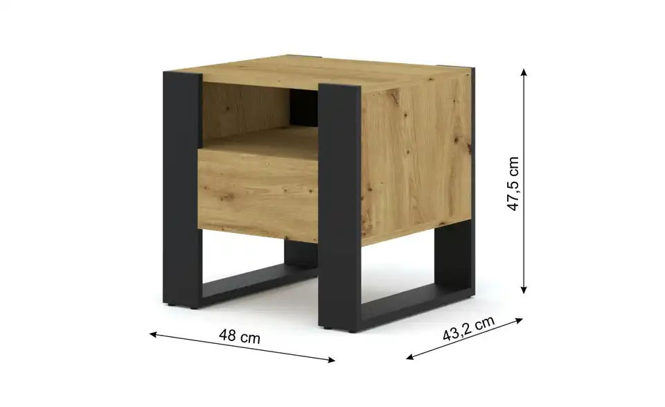 Nachttisch, Bemaßung
