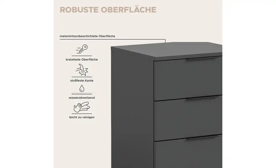 Nachtkommoden 2er-Set, Bild mit Text