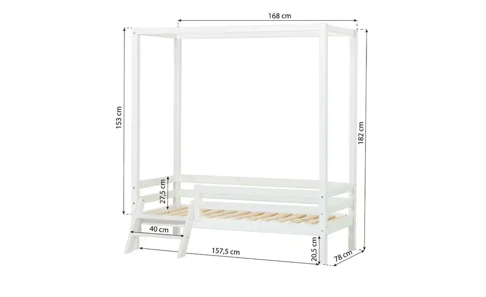 Hoppekids Himmelbett, Bemaßung