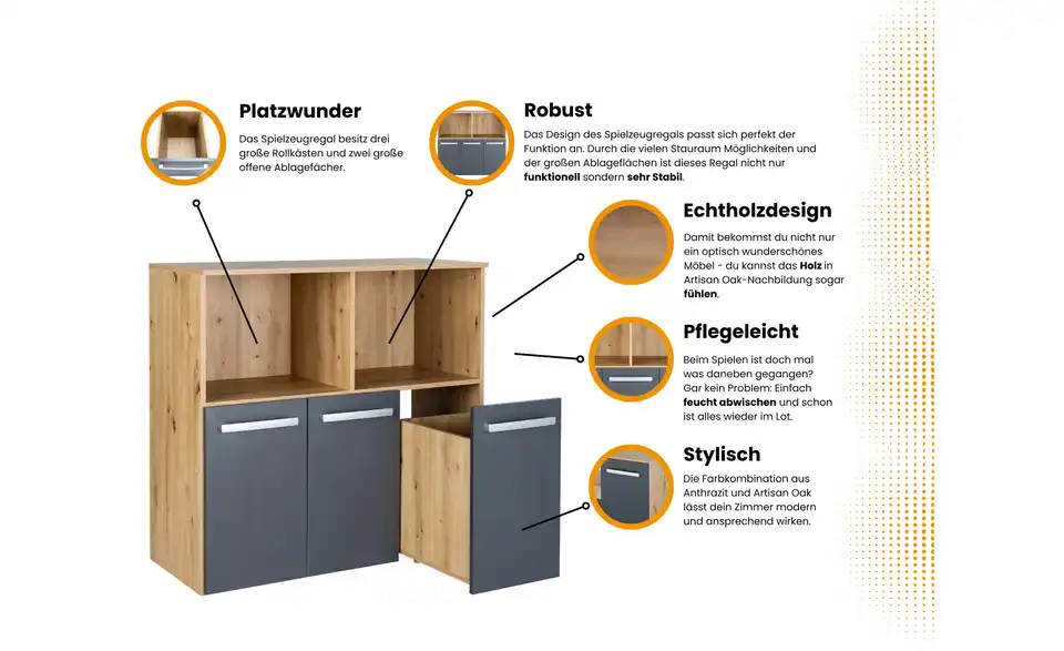 Kinderzimmer 4er-Set, Bild mit Text