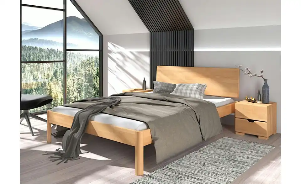 Massivholzbett Buche, in Wohnsituation