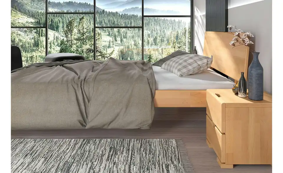 Massivholzbett Buche, in Wohnsituation