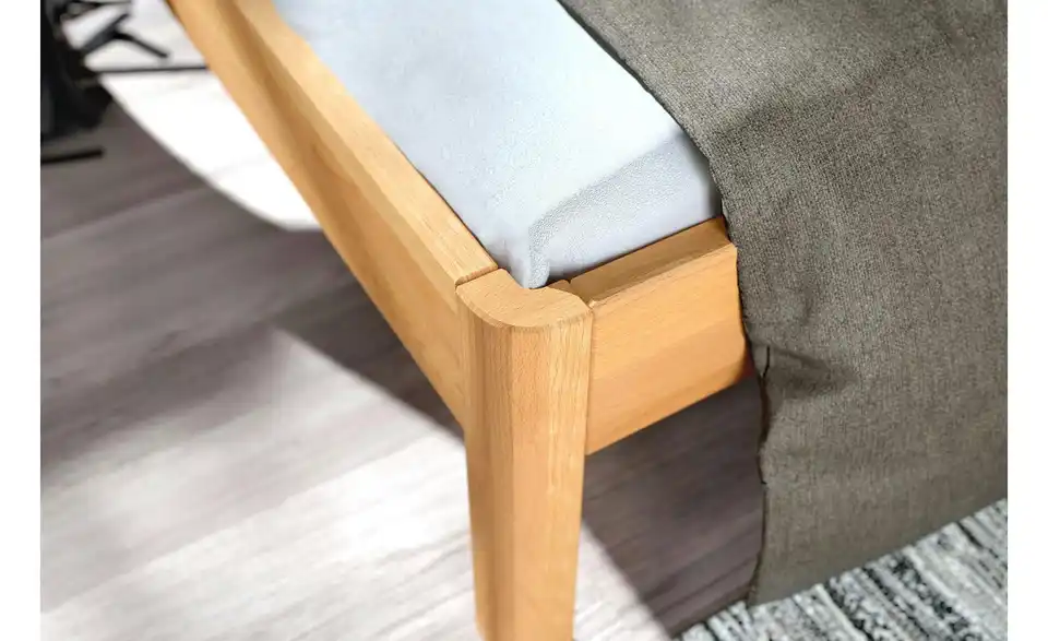 Massivholzbett Buche, Detailansicht
