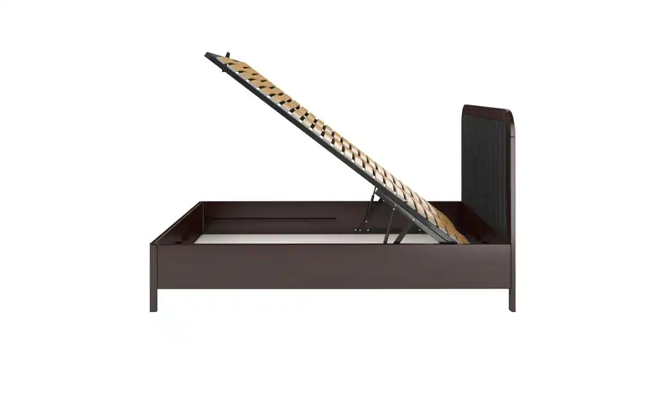 Holzbett Wenge mit BK 140x200, Profilansicht