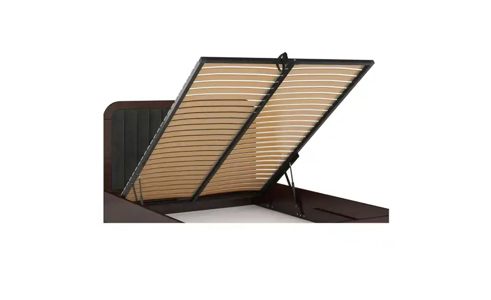 Holzbett Wenge mit BK 140x200, Detailansicht