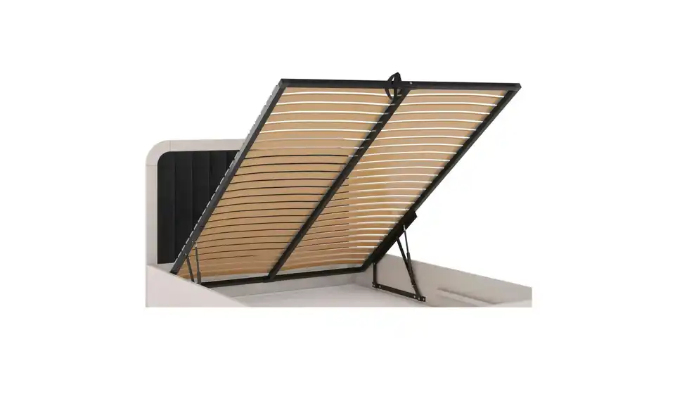 Massivholzbett weiß BK 140x200, Detailansicht