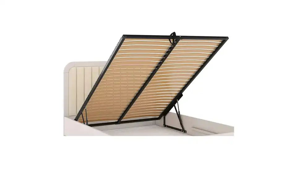 Massivholzbett weiß BK 140x200, Detailansicht