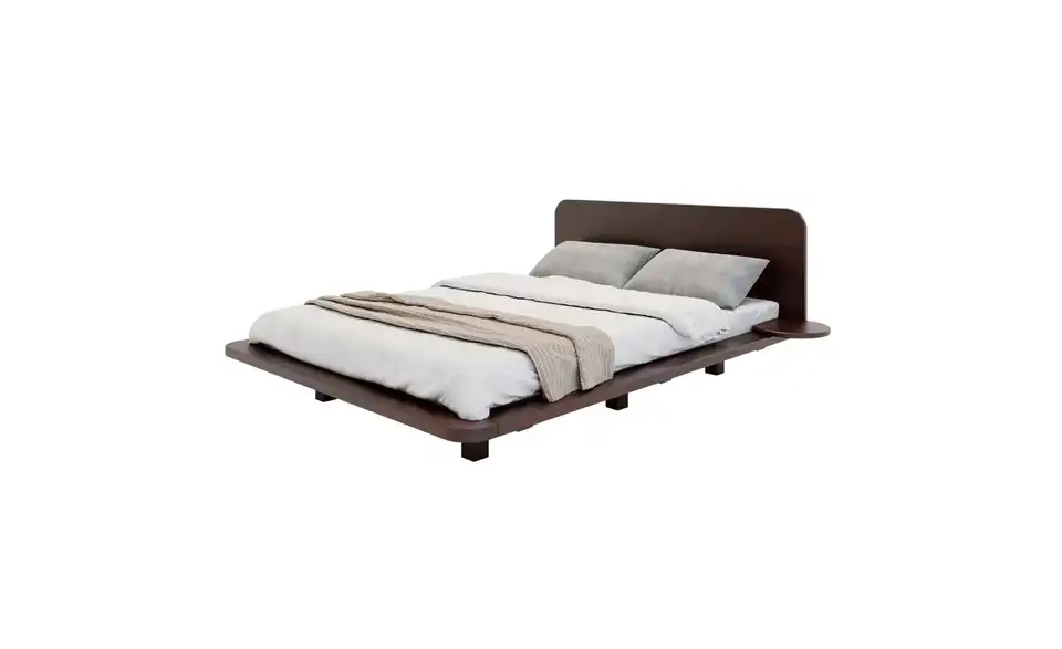 Massivholzbett wengefarben, Perspektive