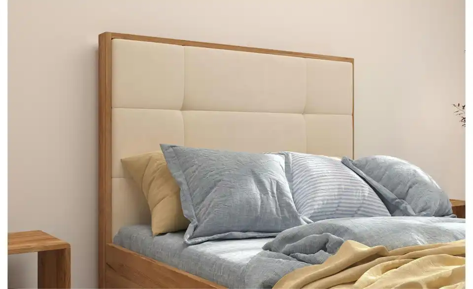 Massivholzbett Eiche, Detailansicht