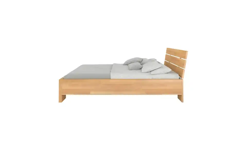 Massivholzbett Buche, Profilansicht