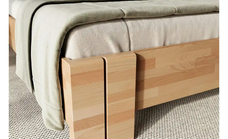 Massivholzbett Buche, Detailansicht