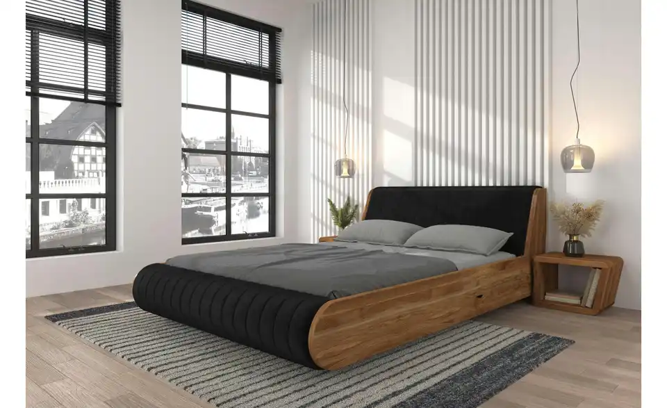 Massivholzbett Eiche, in Wohnsituation