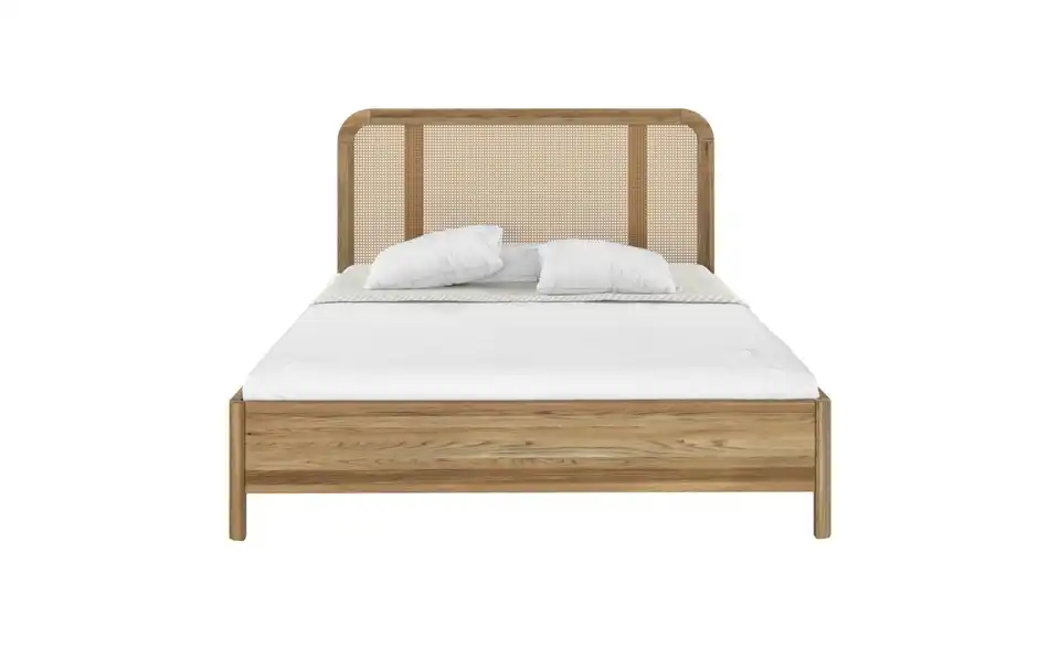 Massivholzbett Eiche San Remo, Frontansicht