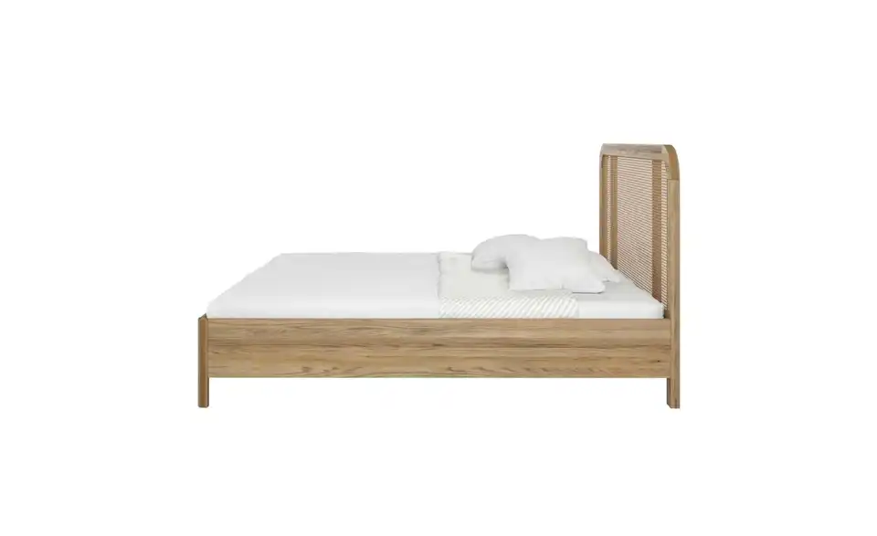 Massivholzbett Eiche San Remo, Profilansicht