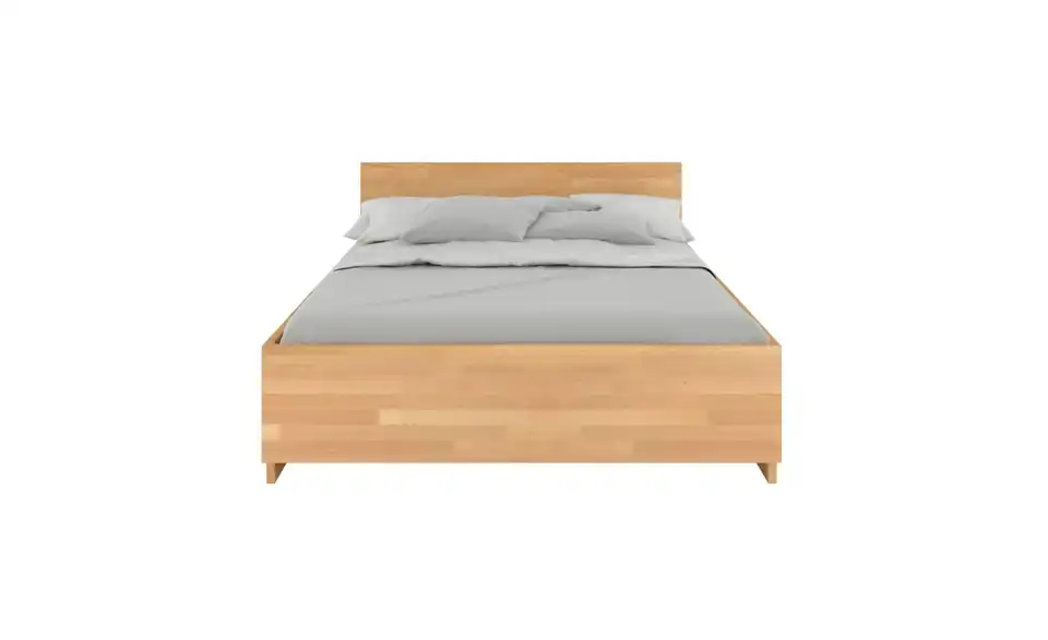 Massivholzbett Buche, Frontansicht