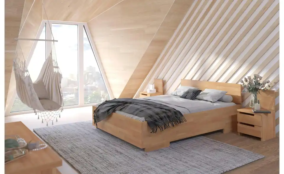 Massivholzbett Buche, in Wohnsituation