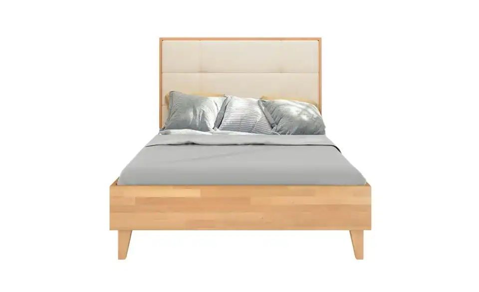 Massivholzbett Buche, Frontansicht