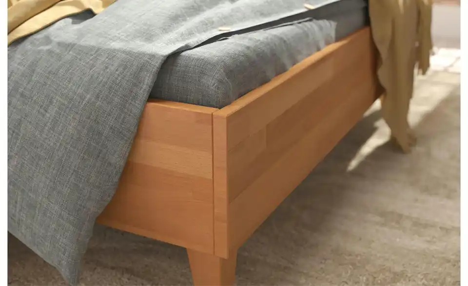 Massivholzbett Buche, Detailansicht