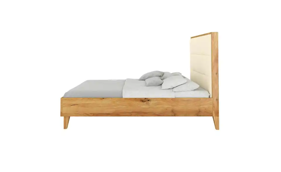Massivholzbett Eiche, Profilansicht