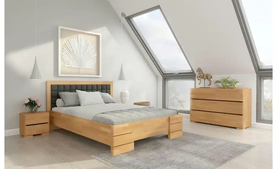 Massivholzbett Buche, in Wohnsituation