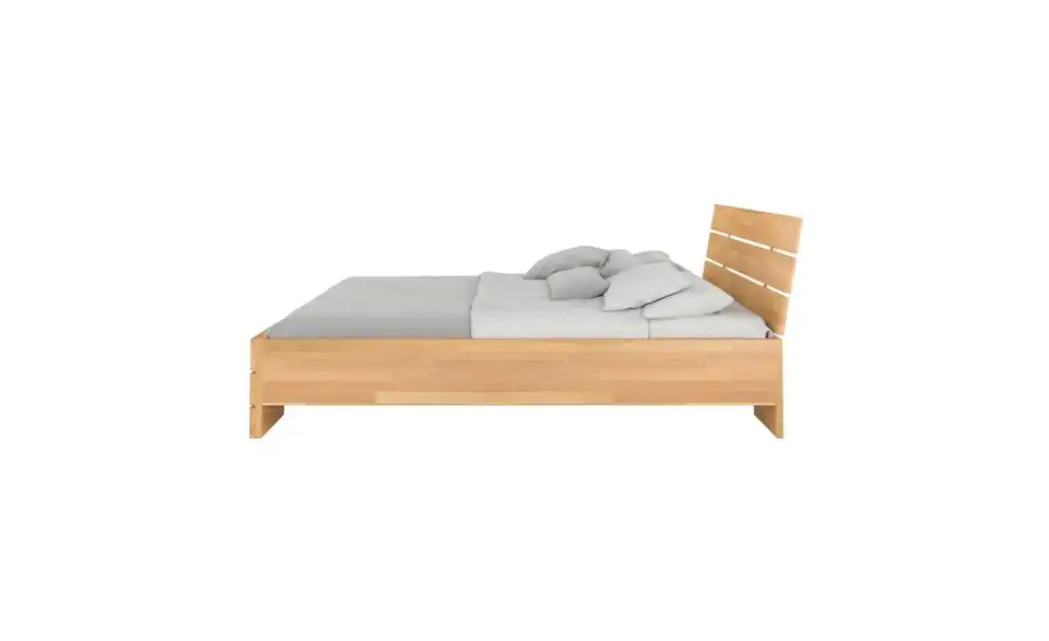 Massivholzbett Buche, Profilansicht