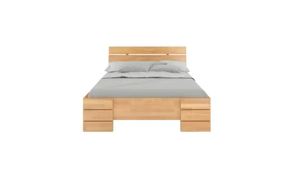 Massivholzbett Buche, Frontansicht
