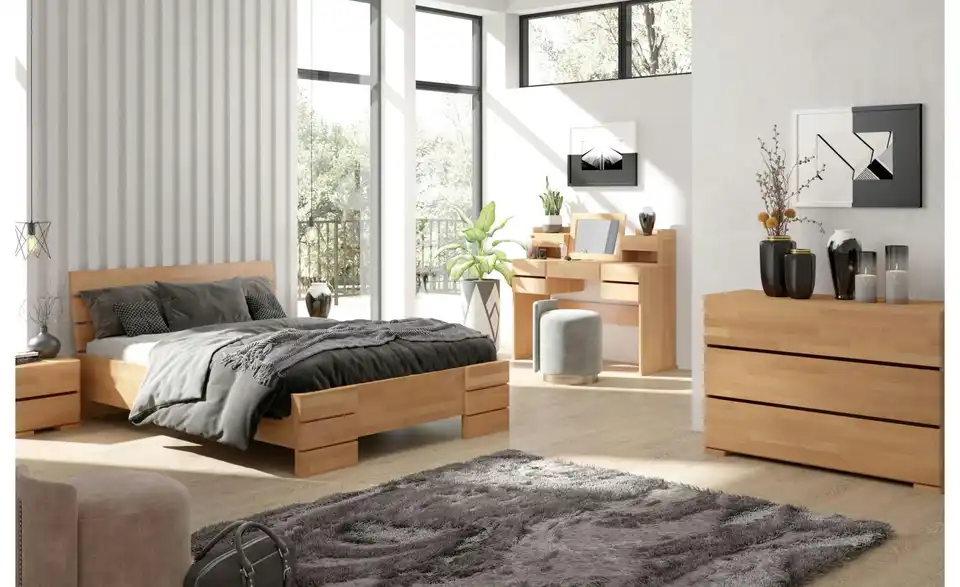 Massivholzbett Buche, in Wohnsituation