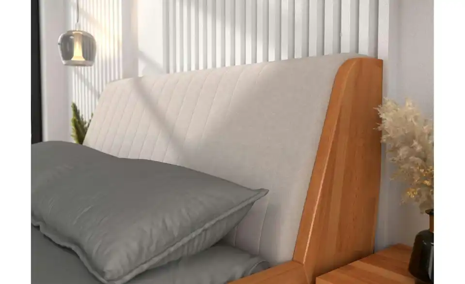 Massivholzbett Buche, Detailansicht