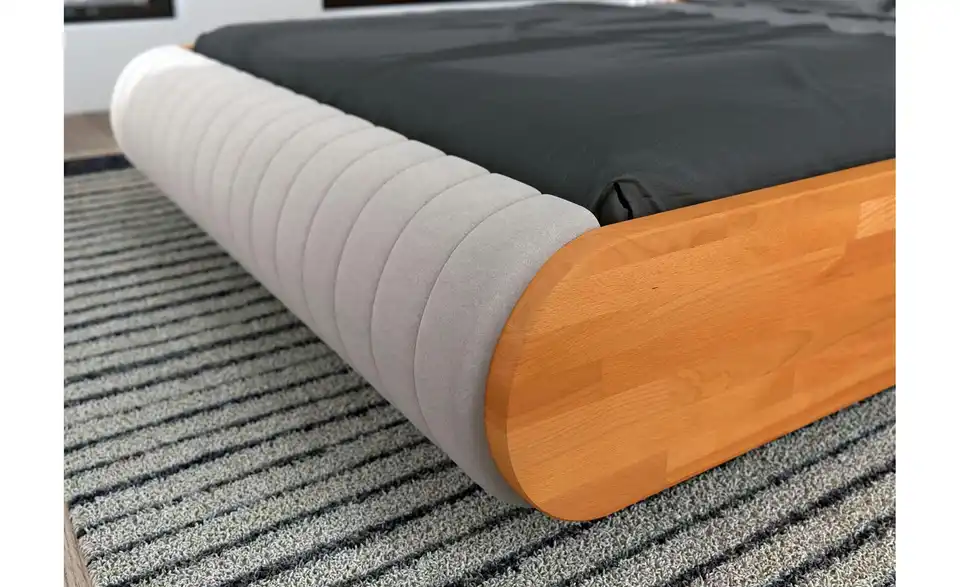 Massivholzbett Buche, Detailansicht