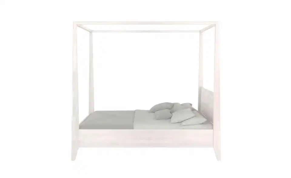 Himmelbett aus Massivholz, Profilansicht