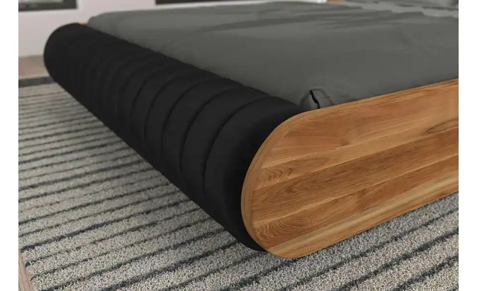 Massivholzbett Eiche, Detailansicht