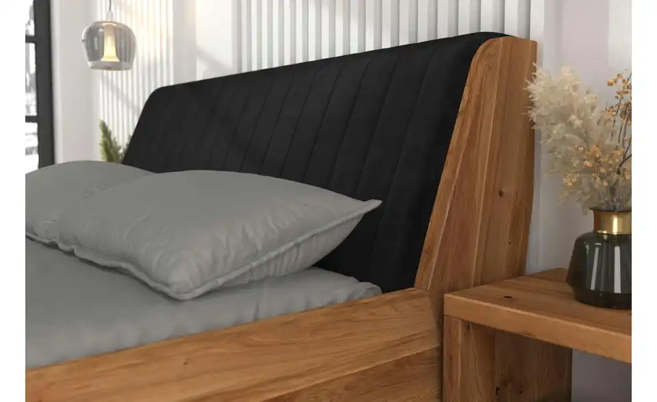 Massivholzbett Eiche, Detailansicht