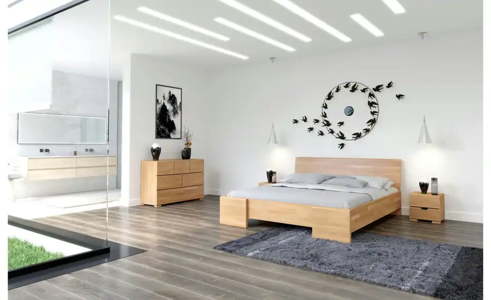 Massivholzbett Buche, in Wohnsituation