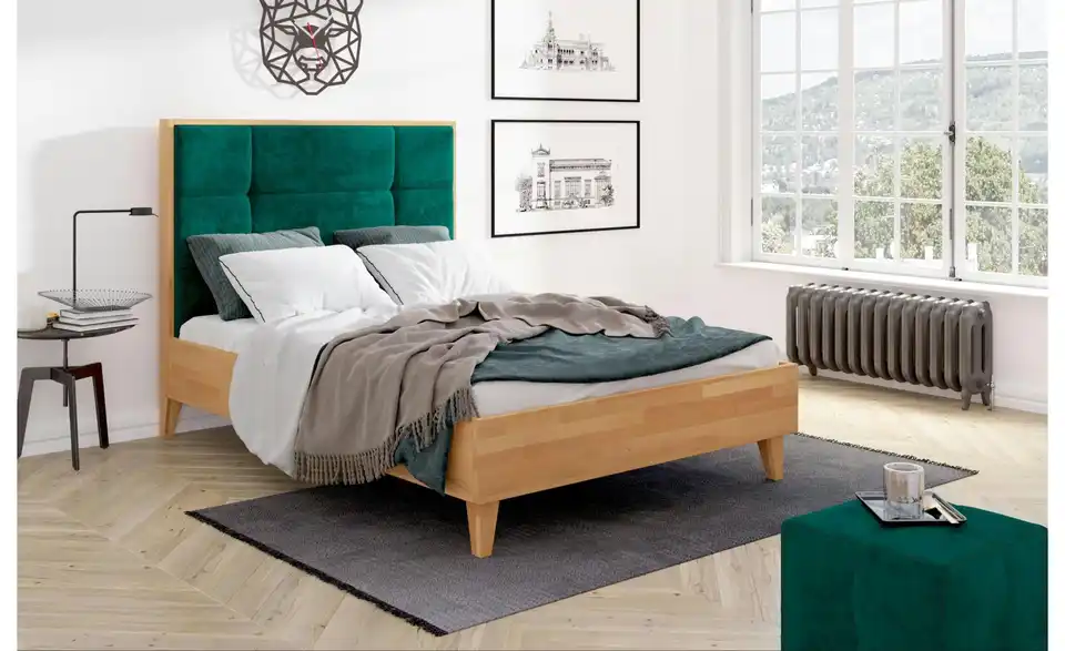 Massivholzbett Buche, in Wohnsituation