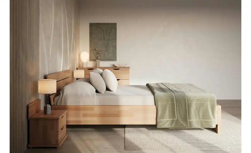 Massivholzbett Buche, in Wohnsituation