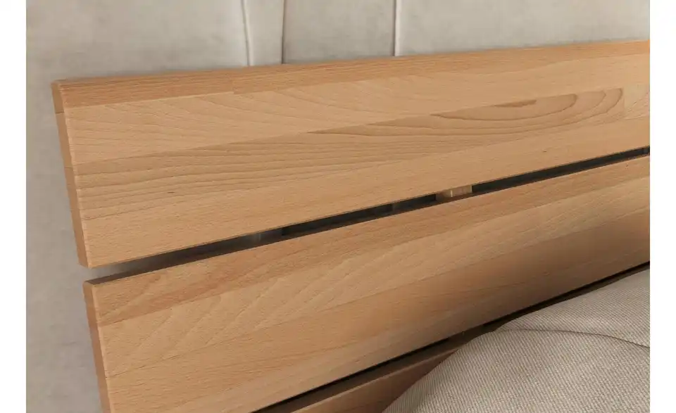 Massivholzbett Buche, Detailansicht