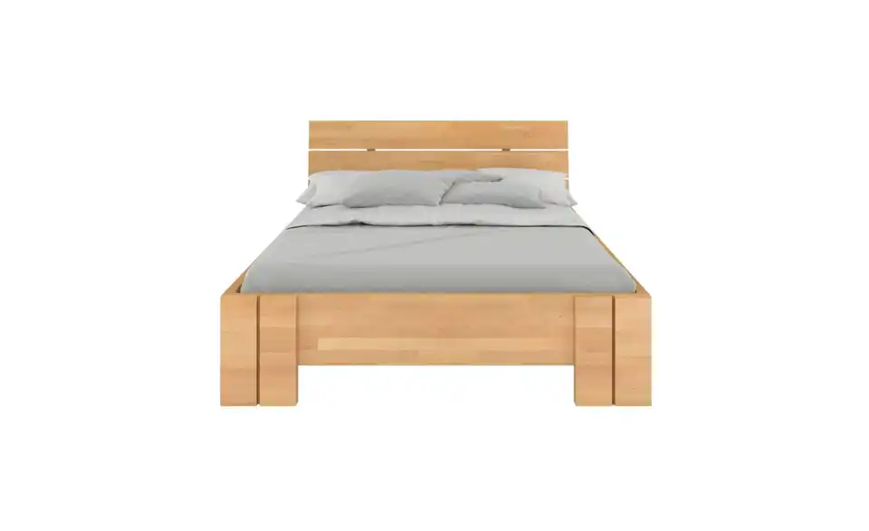 Massivholzbett Buche, Frontansicht