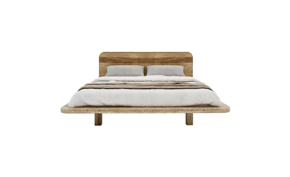 Massivholzbett Eiche San Remo, Frontansicht