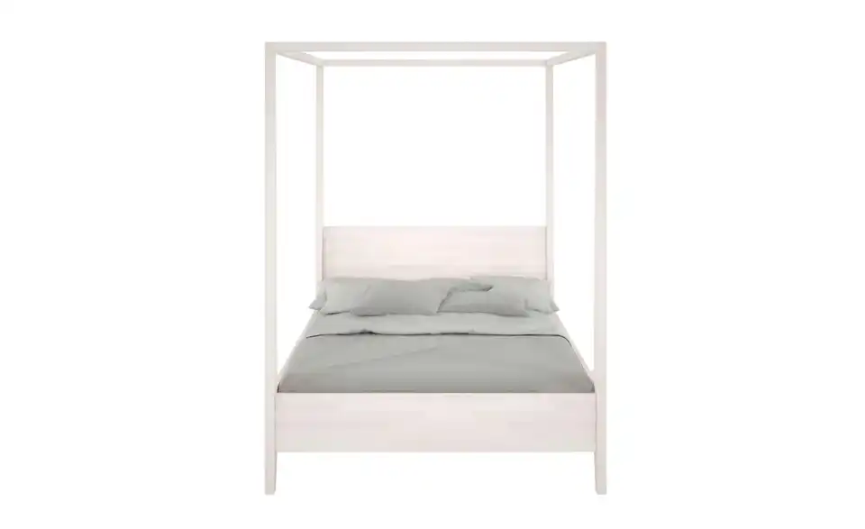 Himmelbett aus Massivholz, Frontansicht