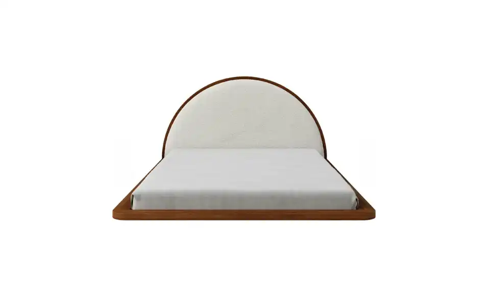 Massivholzbett Nussbaum180x200, Frontansicht