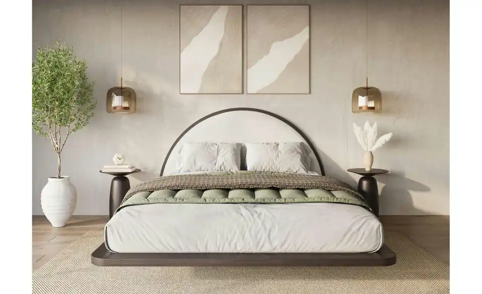 Massivholzbett Wenge 120x200, in Wohnsituation