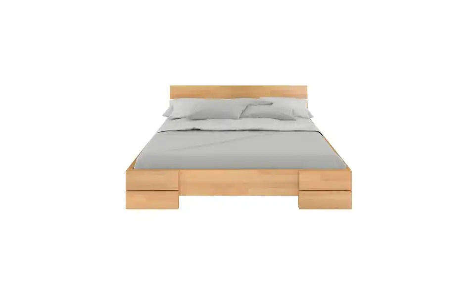 Massivholzbett Buche, Frontansicht