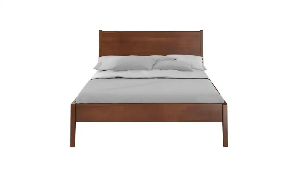 Massivholzbett Nussbaum140x200, Frontansicht