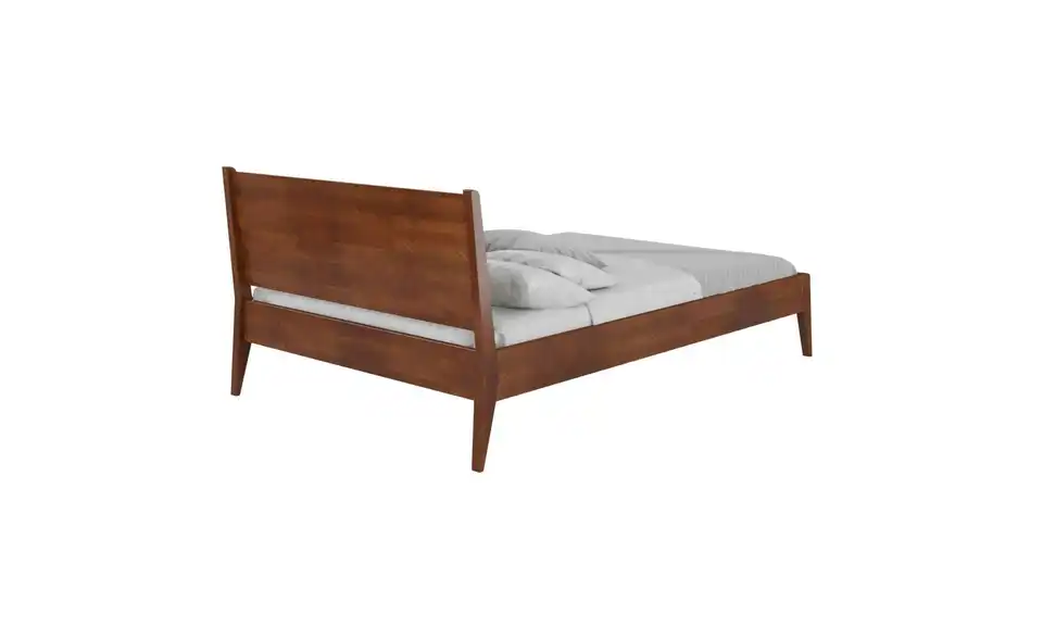 Massivholzbett Nussbaum140x200, Rückansicht